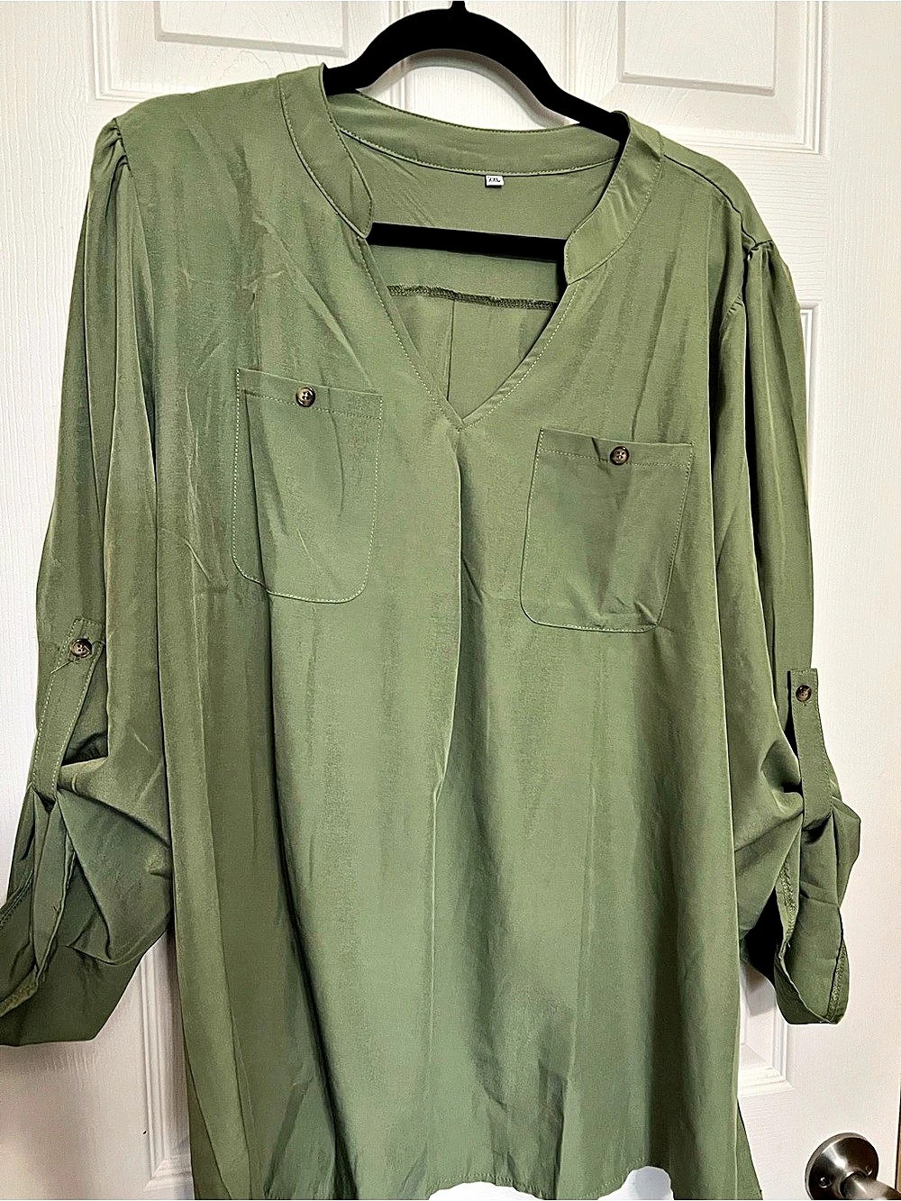 Utility Pocket Tunic in Green Like New